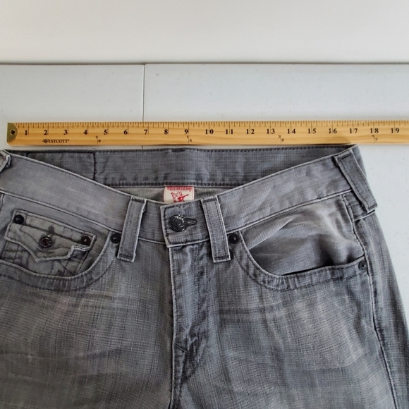 True Religion Ricky Straight Jeans Men's 34 Horseshoe Flap Back Pockets USA Made - Picture 9 of 15